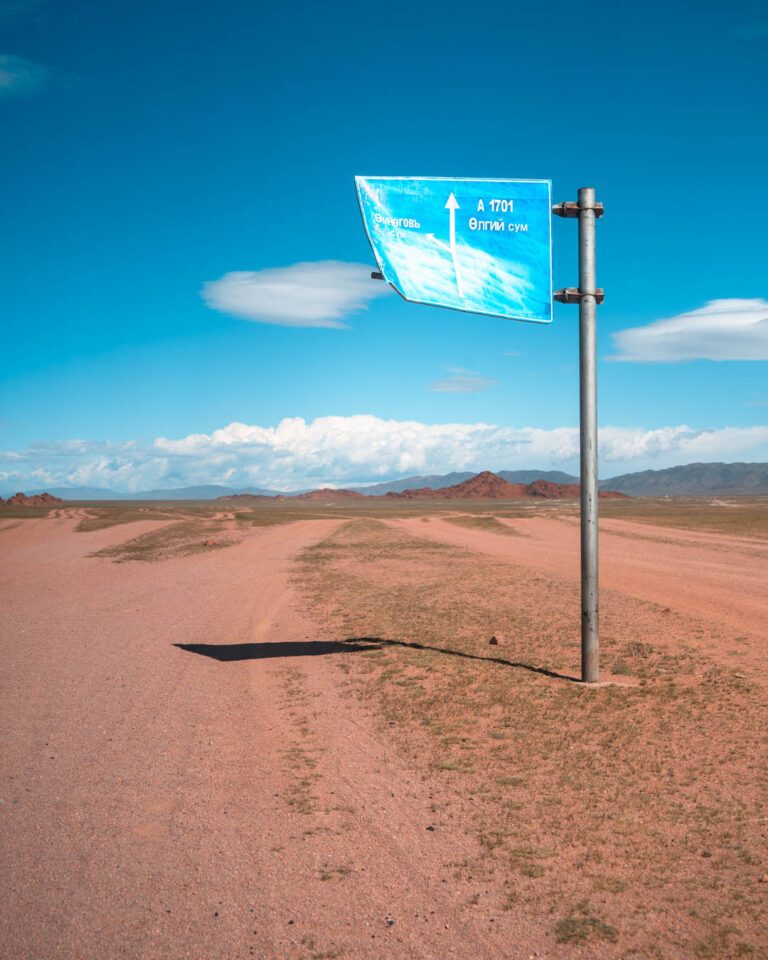 Verkeersbord Mongolië